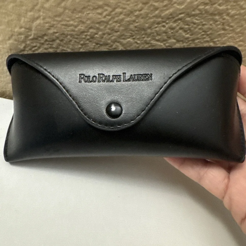Polo Ralph Lauren Black Semi-Hard Snap Closure Eyeglasses Case